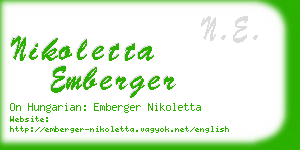 nikoletta emberger business card